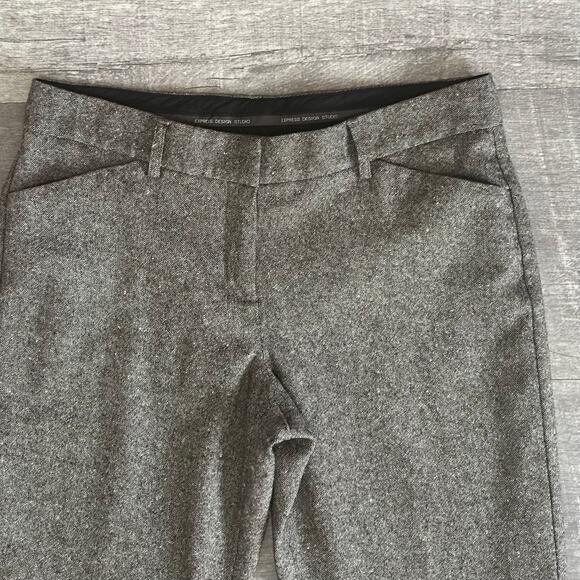 Express Bootcut Trouser Dress Pant Womens 8 (30X33) Mid Rise Wool Blend Career - Picture 2 of 6